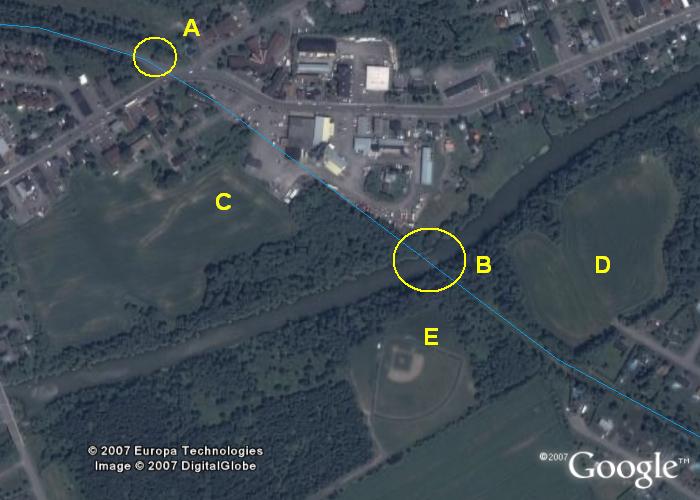 Google Earth image of Embrun area